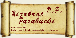 Mijobrat Parabucki vizit kartica